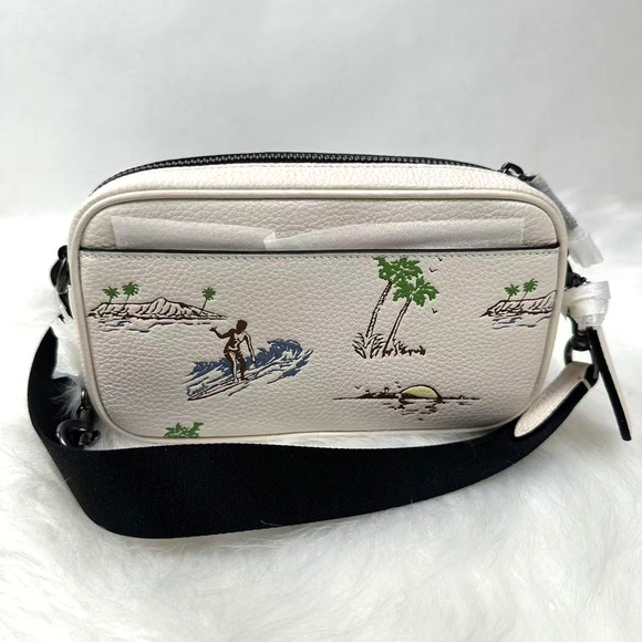 Coach Jayden Crossbody Bag With Surf Print In Leather/Chalk CBI35 NWT - Picture 1 of 8